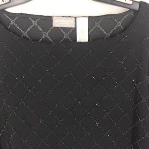 Liz Claiborne Collection blouse long sleeve with lattice pattern beadwork XL